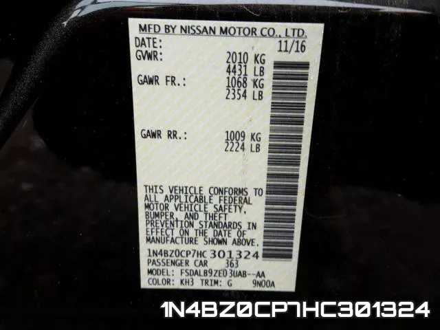 1N4BZ0CP7HC301324 фото 2