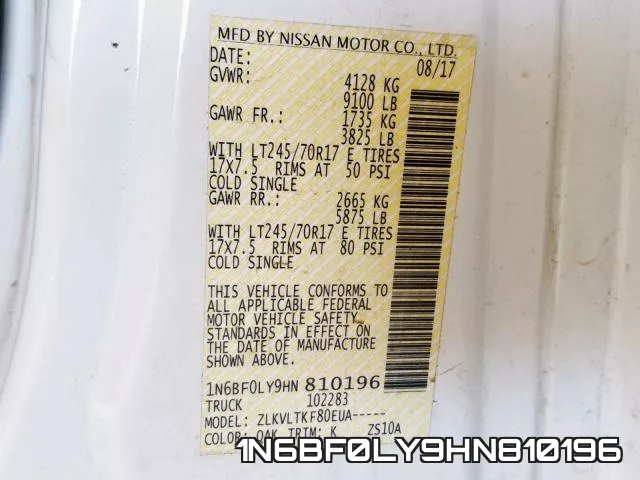 1N6BF0LY9HN810196 фото 2