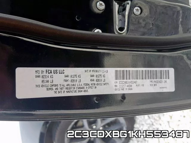 2C3CDXBG1KH553487 фото 2