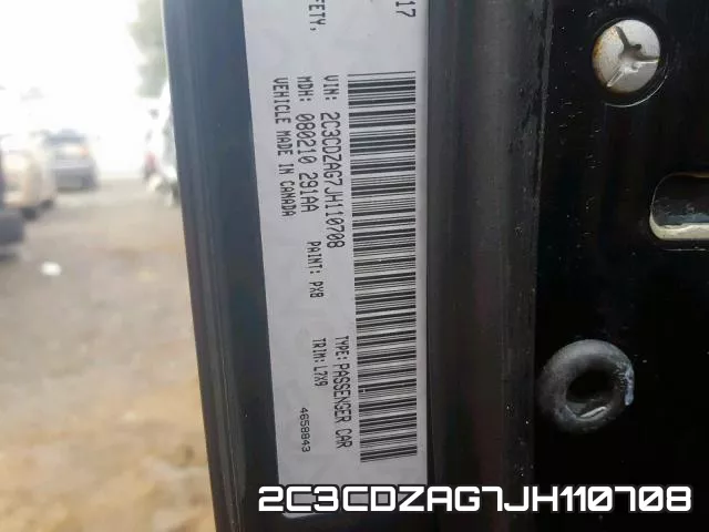 2C3CDZAG7JH110708 фото 2