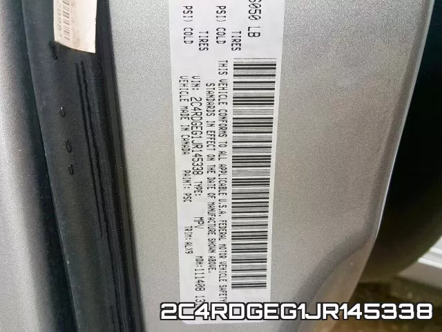 2C4RDGEG1JR145338 фото 2