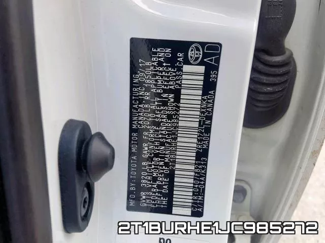 2T1BURHE1JC985272 фото 2