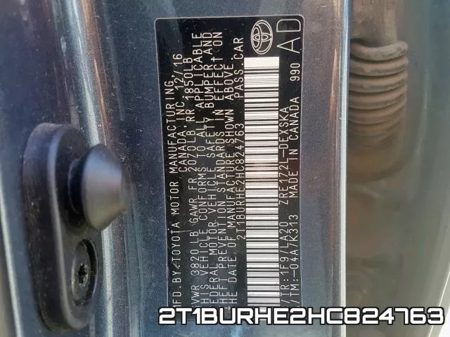 2T1BURHE2HC824763 фото 2