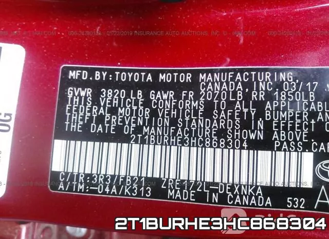 2T1BURHE3HC868304 фото 10