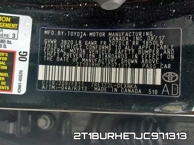 2T1BURHE7JC971313 фото 2