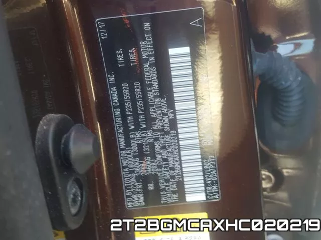 2T2BGMCAXHC020219 фото 2