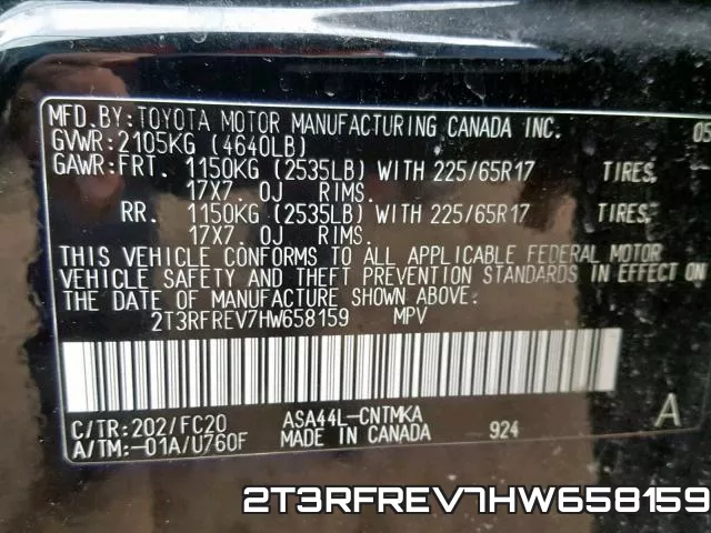 2T3RFREV7HW658159 фото 2