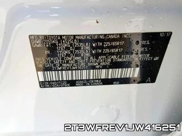 2T3WFREV1JW416251 фото 2