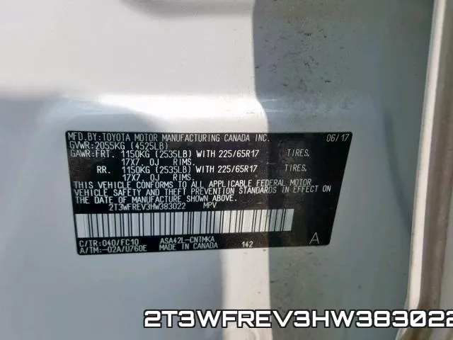 2T3WFREV3HW383022 фото 2