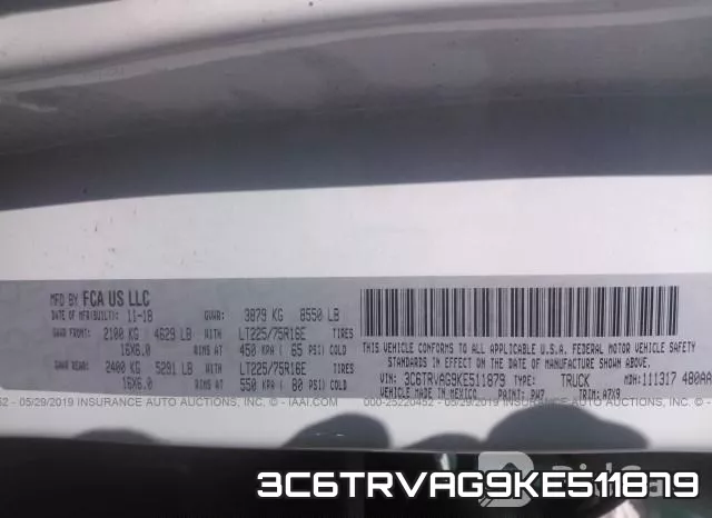 3C6TRVAG9KE511879 фото 10