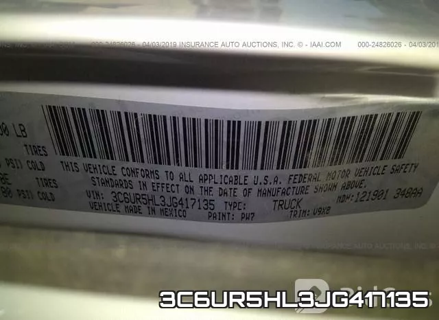 3C6UR5HL3JG417135 фото 10