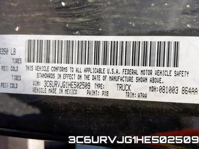 3C6URVJG1HE502509 фото 2