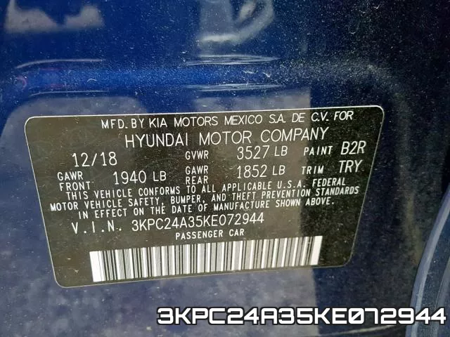 3KPC24A35KE072944 фото 2