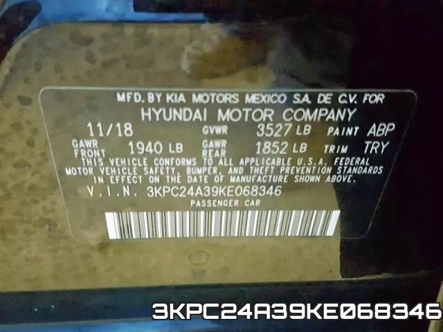 3KPC24A39KE068346 фото 2