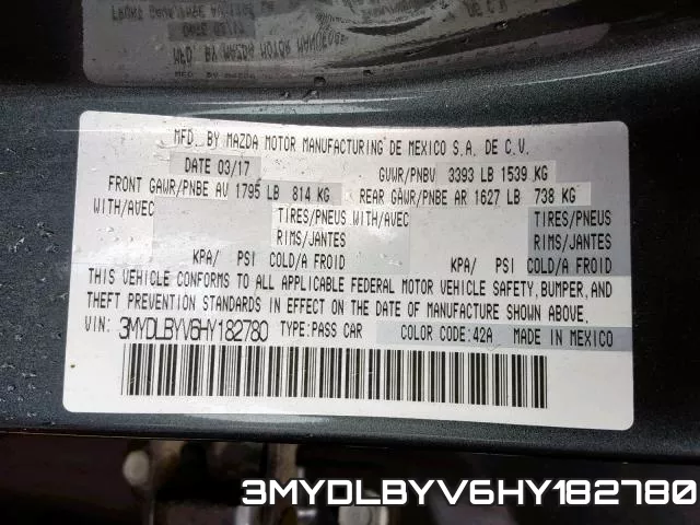 3MYDLBYV6HY182780 фото 2