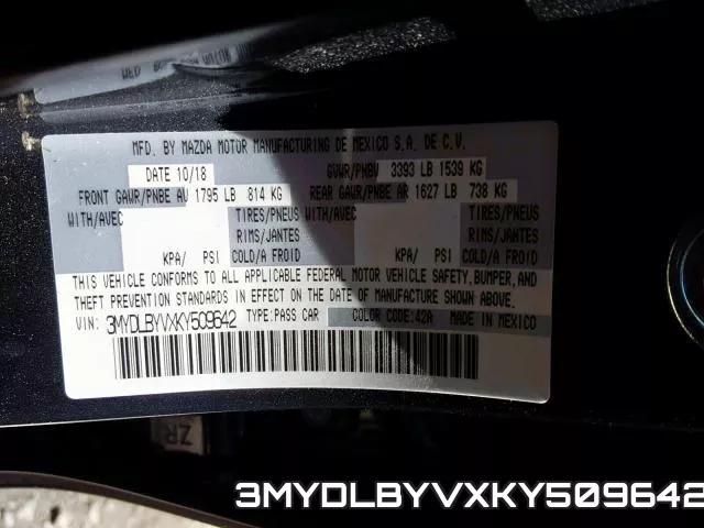 3MYDLBYVXKY509642 фото 2