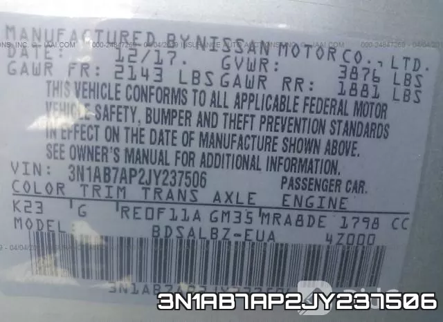 3N1AB7AP2JY237506 фото 10