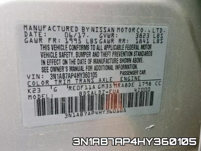3N1AB7AP4HY360105 фото 2