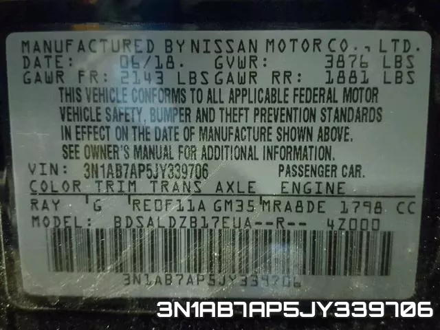 3N1AB7AP5JY339706 фото 2