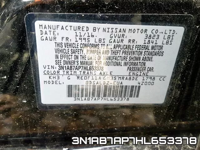 3N1AB7AP7HL653378 фото 2