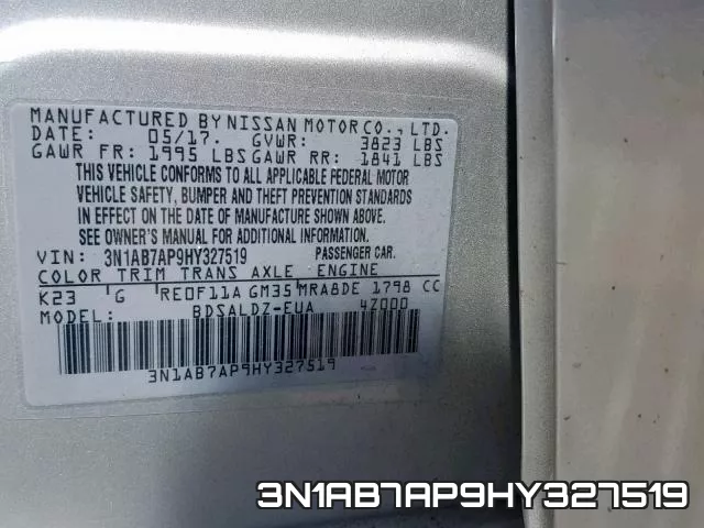 3N1AB7AP9HY327519 фото 2