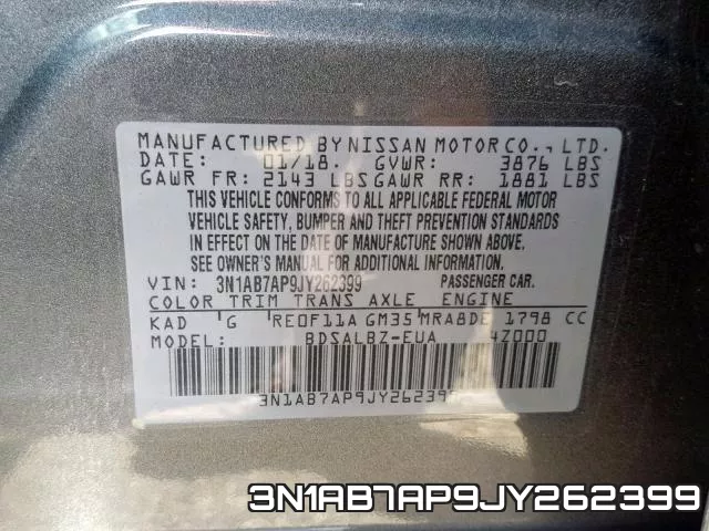 3N1AB7AP9JY262399 фото 2