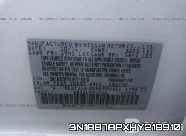 3N1AB7APXHY218910 фото 10