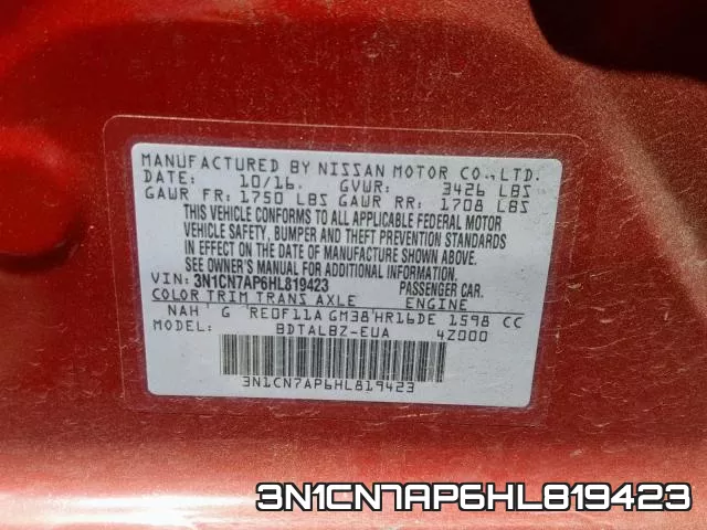 3N1CN7AP6HL819423 фото 2
