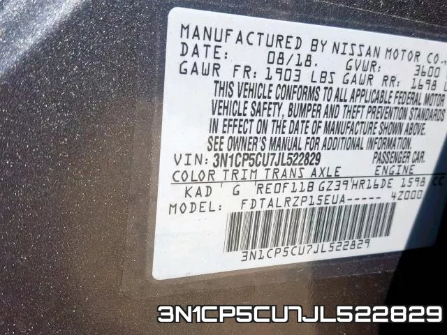 3N1CP5CU7JL522829 фото 2