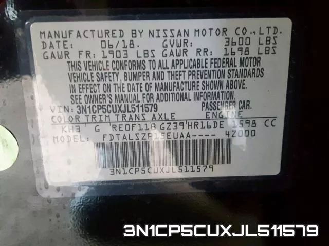 3N1CP5CUXJL511579 фото 2