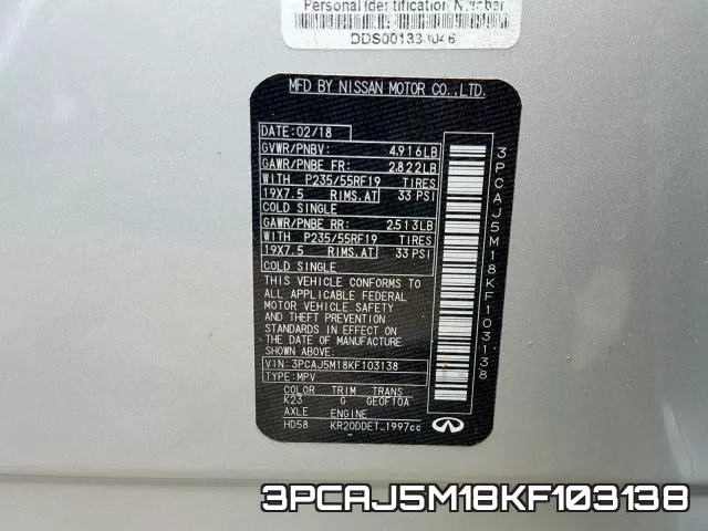 3PCAJ5M18KF103138 фото 2