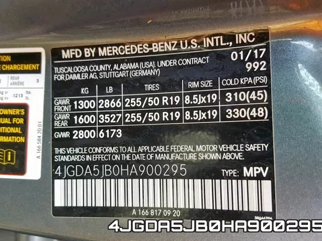 4JGDA5JB0HA900295 фото 2