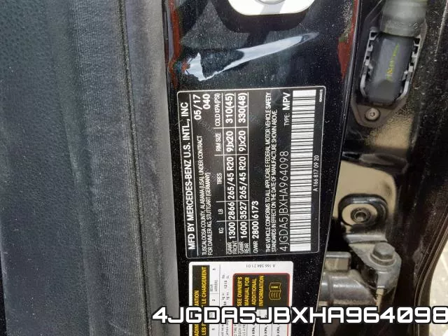 4JGDA5JBXHA964098 фото 2