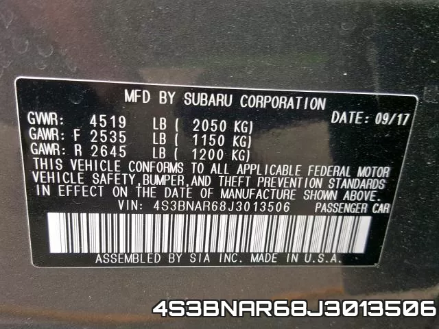 4S3BNAR68J3013506 фото 2
