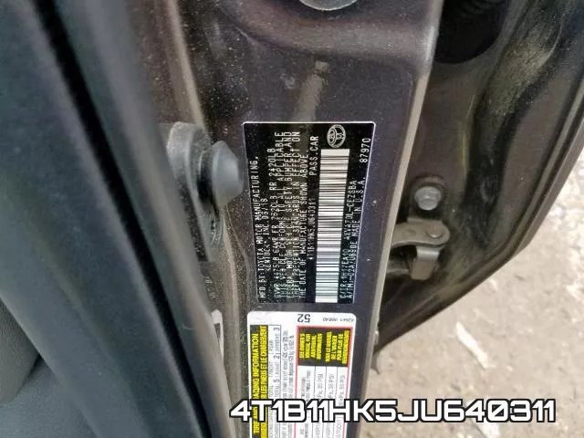 4T1B11HK5JU640311 фото 2