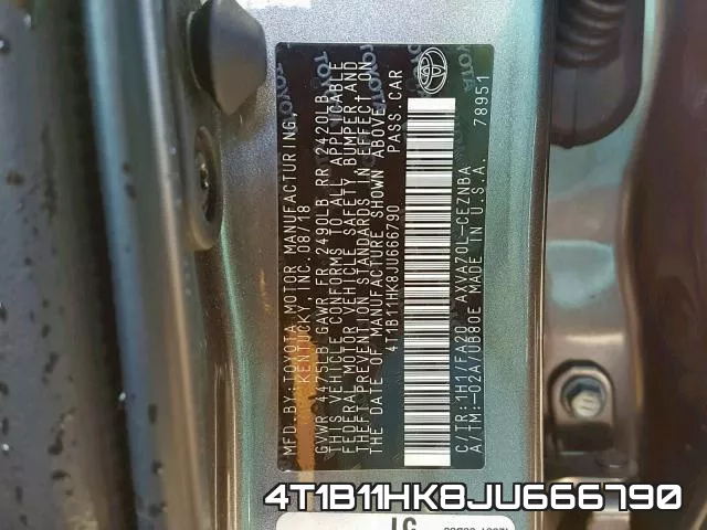 4T1B11HK8JU666790 фото 2