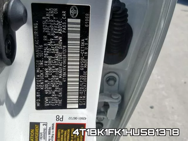 4T1BK1FK1HU581378 фото 2