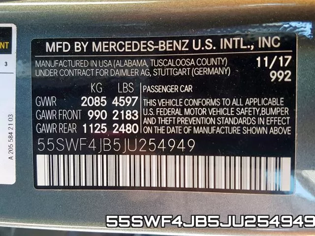 55SWF4JB5JU254949 фото 2