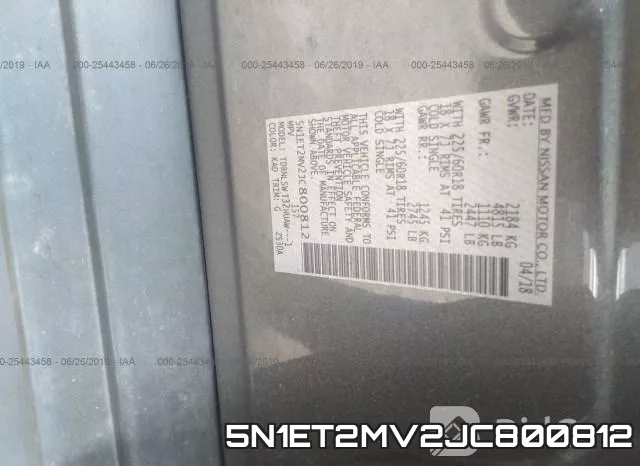 5N1ET2MV2JC800812 фото 10