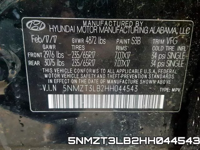 5NMZT3LB2HH044543 фото 2