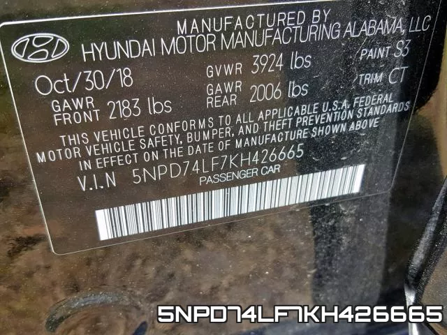 5NPD74LF7KH426665 фото 2