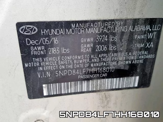 5NPD84LF7HH168010 фото 2