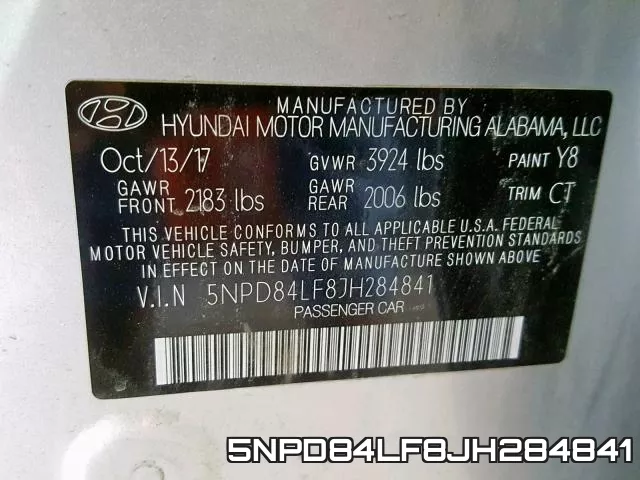 5NPD84LF8JH284841 фото 2