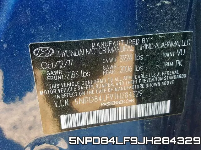5NPD84LF9JH284329 фото 2