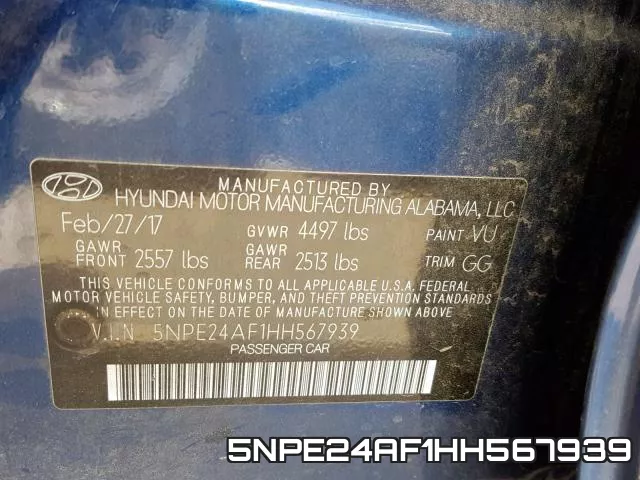 5NPE24AF1HH567939 фото 2