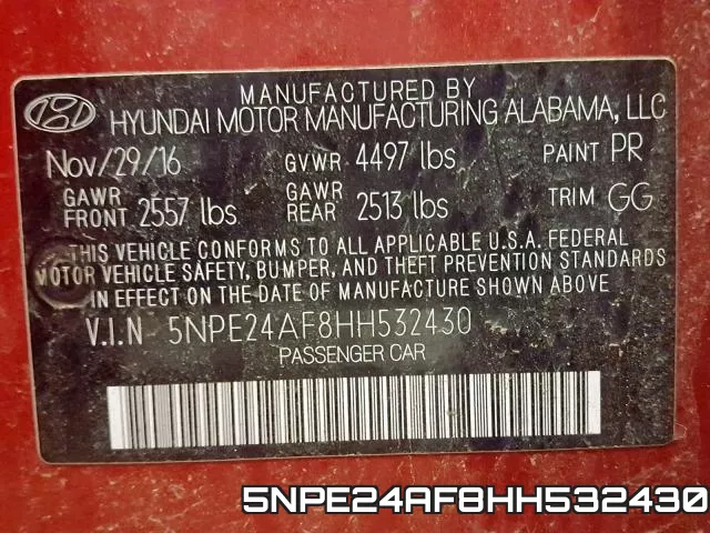 5NPE24AF8HH532430 фото 2