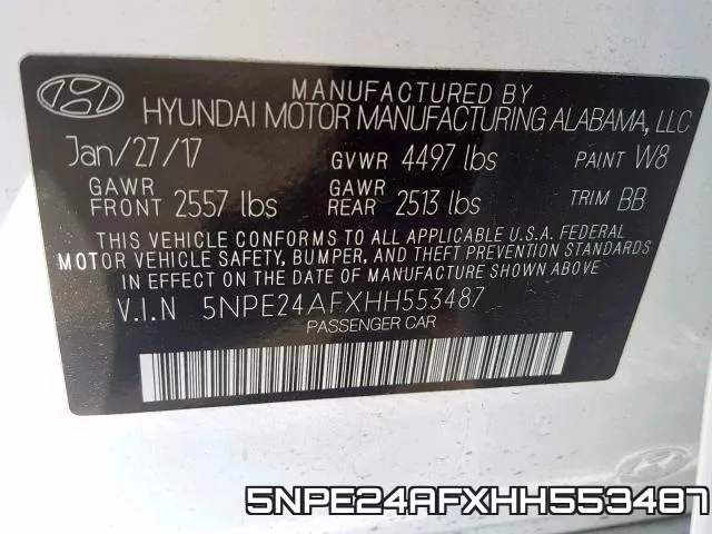 5NPE24AFXHH553487 фото 2
