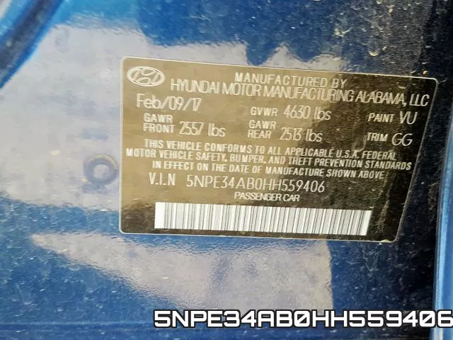 5NPE34AB0HH559406 фото 2