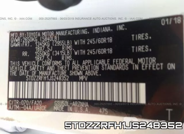 5TDZZRFH1JS248352 фото 10