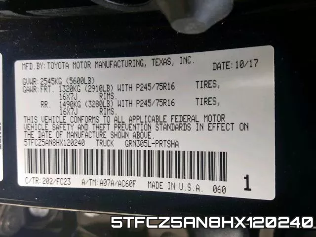 5TFCZ5AN8HX120240 фото 2